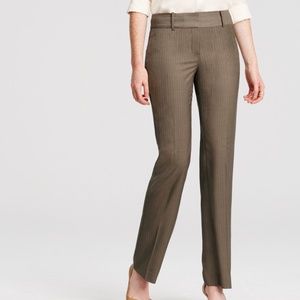 Ann Taylor loft brown pinstripe trousers 8p pants